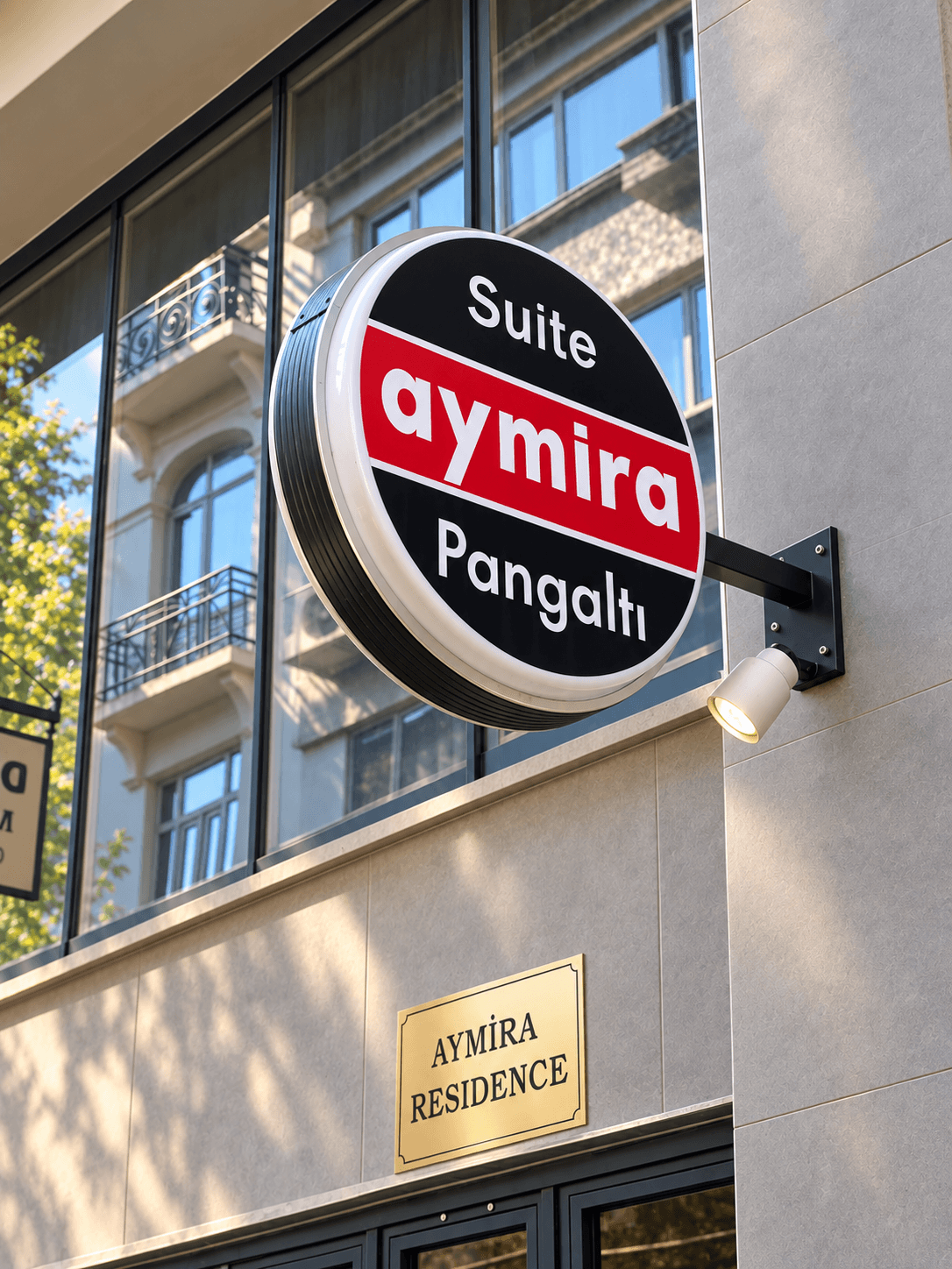 Aymira Suite Pangaltı bina girişi